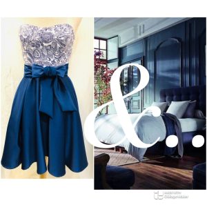 R1999 Heritage navy bustier dress